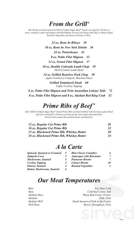 village steakhouse menu|Iba pa.